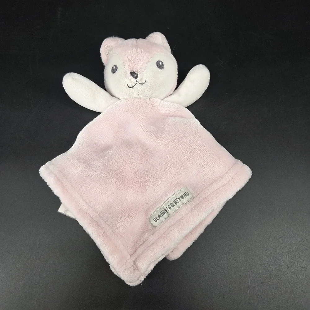 Blankets & Beyond Pink Fox Lovey Security Blanket Plush Baby Snuggle Toy